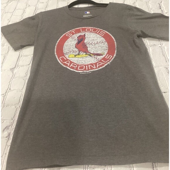 MLB T-Shirt Men's Size S Color Gray St. Louis Cardinals Graphic Ring Spun Soft - Picture 1 of 5